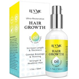 Luv Me Care Biotin Hair Growth Oil Hair Growth Serum for Thicker Longer Fuller Healthier Hair, Prevent Hair Loss  Thinning, All Natural Vitamin Rich  