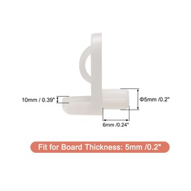 uxcell Plastic Shelf Support Pegs,5mm Shelf -Locking,Mini Cabinet Shelf Clips,Shelf Bracket Holder Peg,for Kitchen Furniture Book Shelves Supplies,50pcs