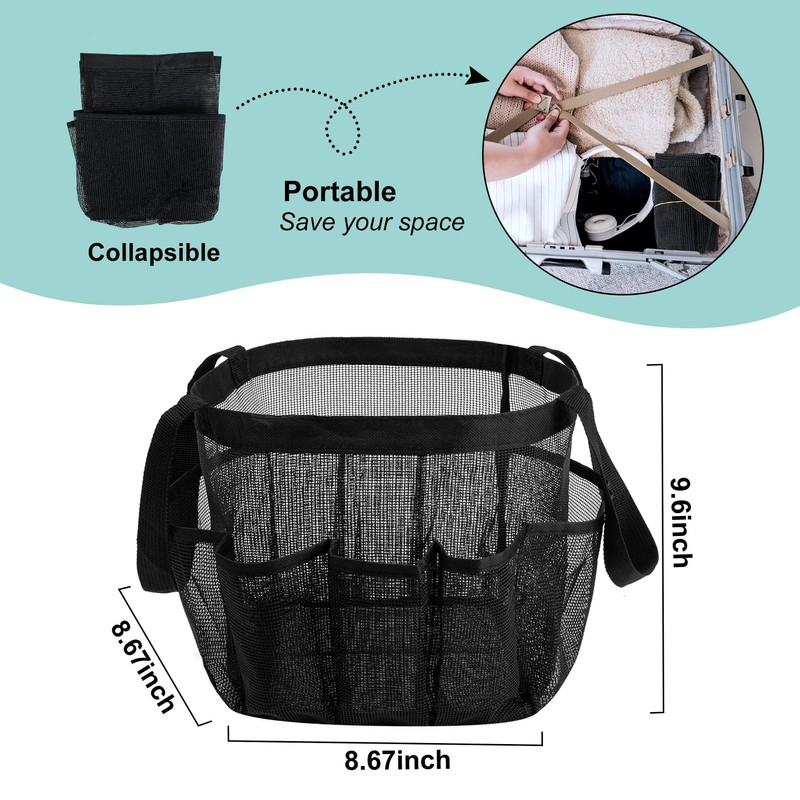 Attmu Mesh Shower Caddy Portable, Quick Dry Hanging Shower Tote