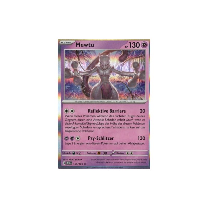 MZTCG - Mewtu - MEW 150-151 - Trading Card -