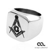 Autiga Masonic Ring Men's Stainless Steel Angle Compass Masonic Signet