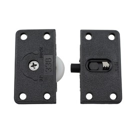 Maxmoral 2 Sets Black Sliding Cabinet Hardware Components Home Wardrobe Door Nylon Pulley Furniture Fitting Suitable for Windows