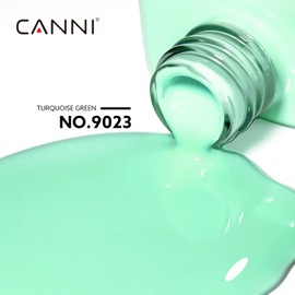 CANNI Pastel Green Gel Nail Polish, 1Pcs Sage Light Green Gel Polish Lime Mint Color High Gloss Soak Off U V Nail Manicure Salon DIY