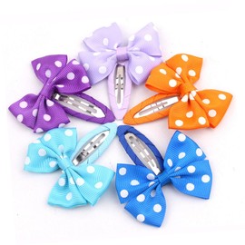 FOMIYES Fashionable Boys and Girls Barretes 12 Pack Dot Bowknot Hair Clips Hairpin for Girls Boys