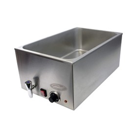 GFW-100D Electric Countertop Food Warmer with Drain, 24-Liters, Stainless Steel