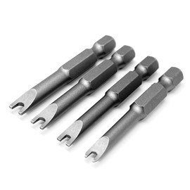 OHIY Spanner Drive Screwdriver Insert Bit Set in 4 Different Sizes, Durable CR-V Steel, SP4 SP6 SP8 SP10 Sizes, 2" Long Shank with Standard 1/4" Hex Drive