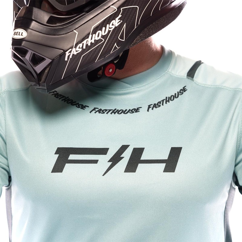 FASTHOUSE Elrod Nitro Long Sleeve Jersey (Oceanic Mint, Medium)