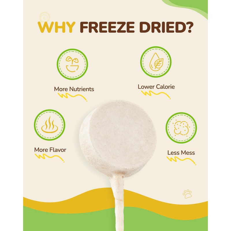 PAWUP Freeze Dried Chicken Dog Treats with Edible Rawhide Stick,