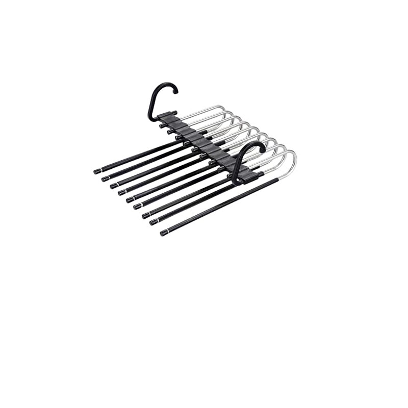 2Pack 9 Layers Foldable Pants Hangers Space Saving Trouser Hanger
