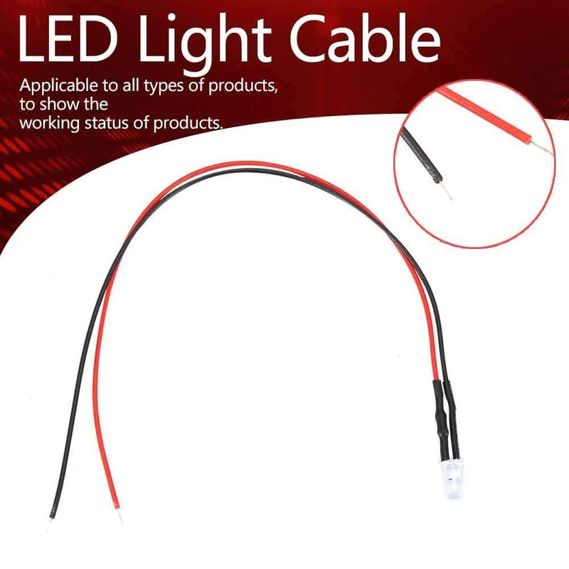 10pcs 5mm Pre Wired LED Diodes Light 12V LED Light