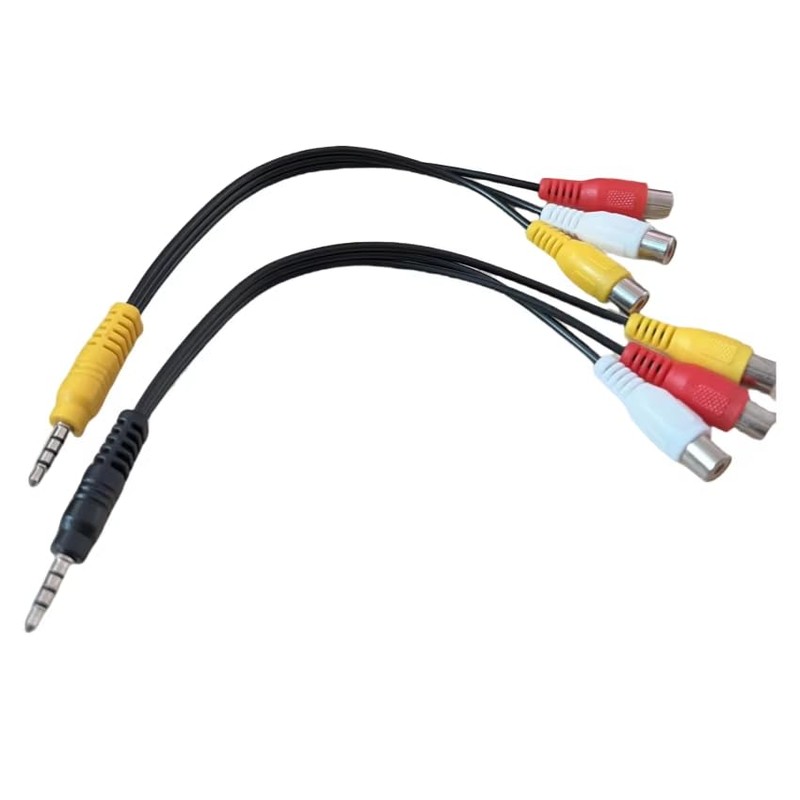 Harrista 1PC 3.5MM To Jack 3 1PCS RCA Cable Video