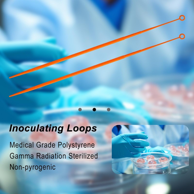 CryoKing Vaccination Loops, Disposable Vaccination Rings, Sterilisation Sticks, Microbiological Eyelet