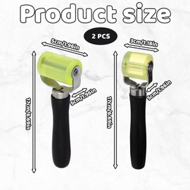 Seam Roller, Sound Deadening Roller, Rubber Roller for Car Audio, Wallpaper Seam Roller, Wallpaper Roller, 2-Piece Set for Automotive and Home Applications