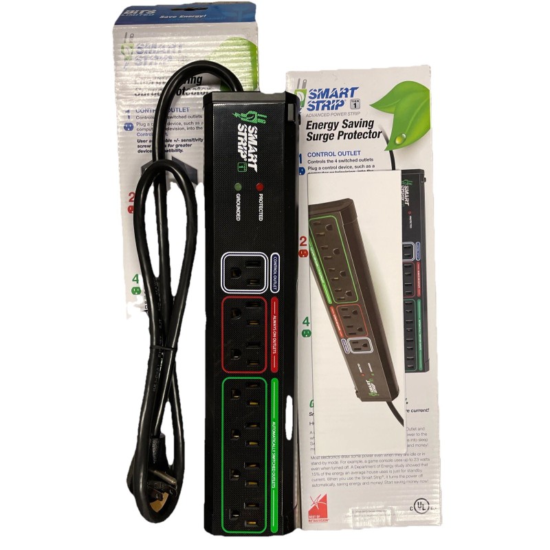Smart Strip Energy Saving Surge Protector Tier One ECG-7MVR Set