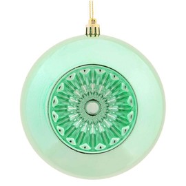 Vickerman 478196-4.75" Seafoam Shiny Star Brite Ball Christmas Tree Ornament (4 pack) (N175544D)