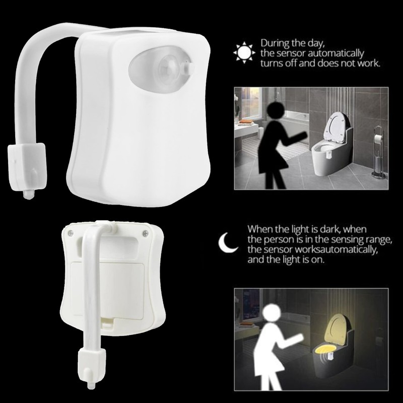 Glamified Toilet Motion Sensor Light, 16 Colors Changing Sensor LED