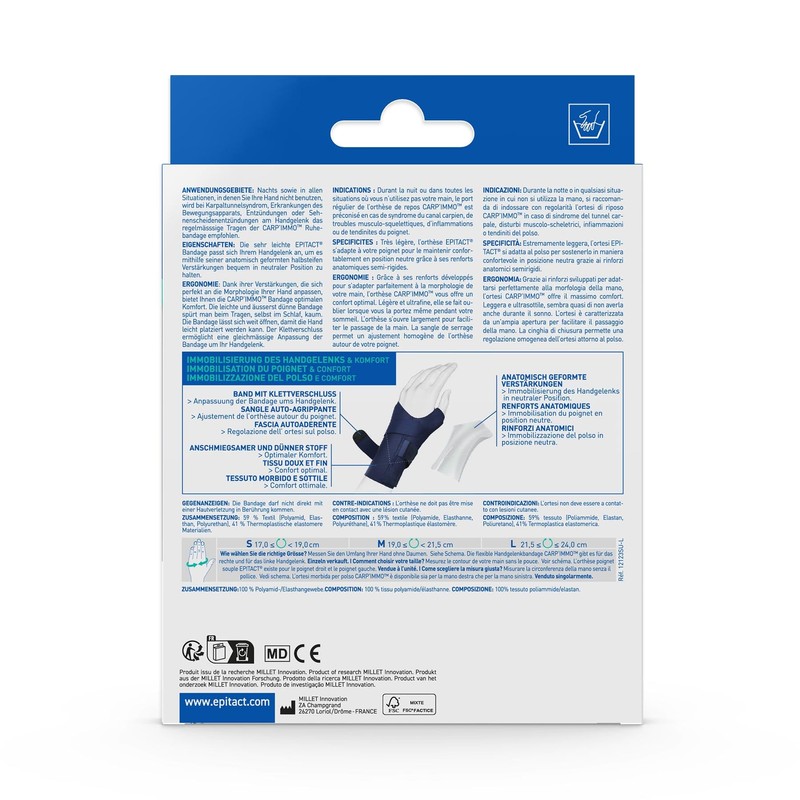 Epitact Carpal Tunnel Orthosis - Carp'IMMO - Left Hand -