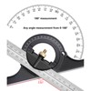 Combination Square Aluminum Alloy Stainless Steel Measuring Tool for Angle