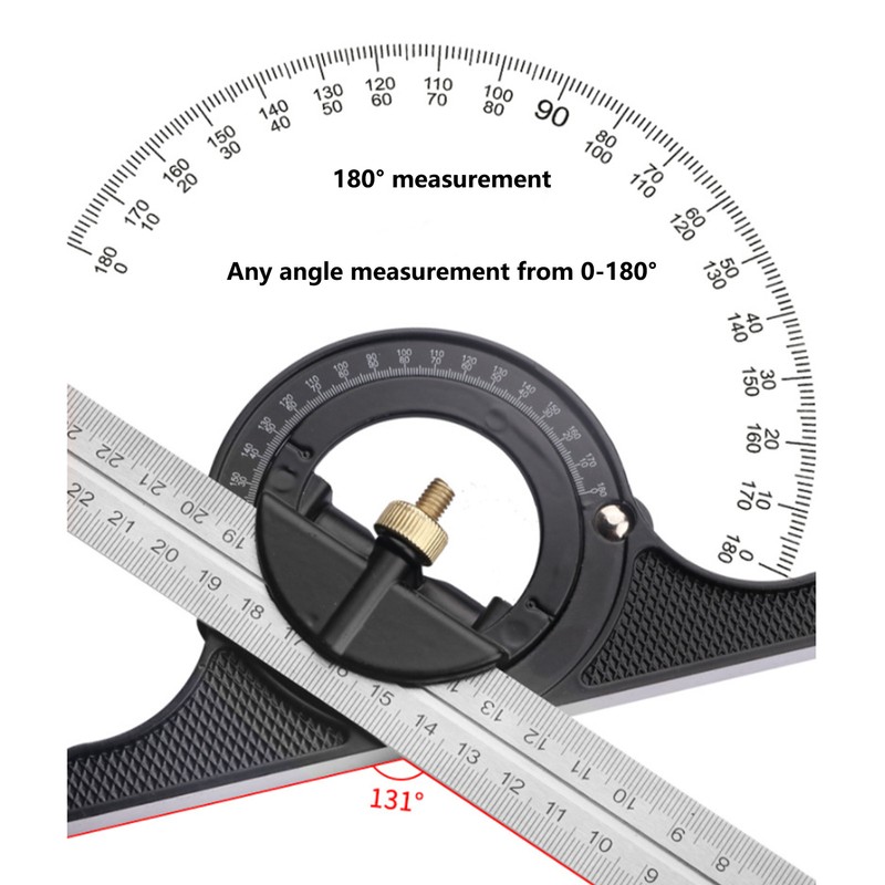 Combination Square Aluminum Alloy Stainless Steel Measuring Tool for Angle