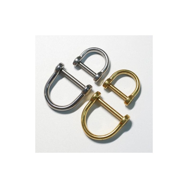 kokungkuan Solid Brass D-Rings with Screw Horseshoe U Shape Shackle