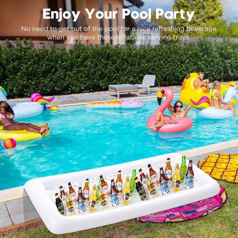HBlife 4 PCS Inflatable Serving Bar, 2 Size Inflatable Buffet