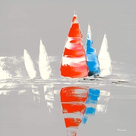 International Graphics - Finished Picture - Guy, Fontdeville - ''Dans le vent I''- 30 x 30 cm - Direct printing on acrylic glass