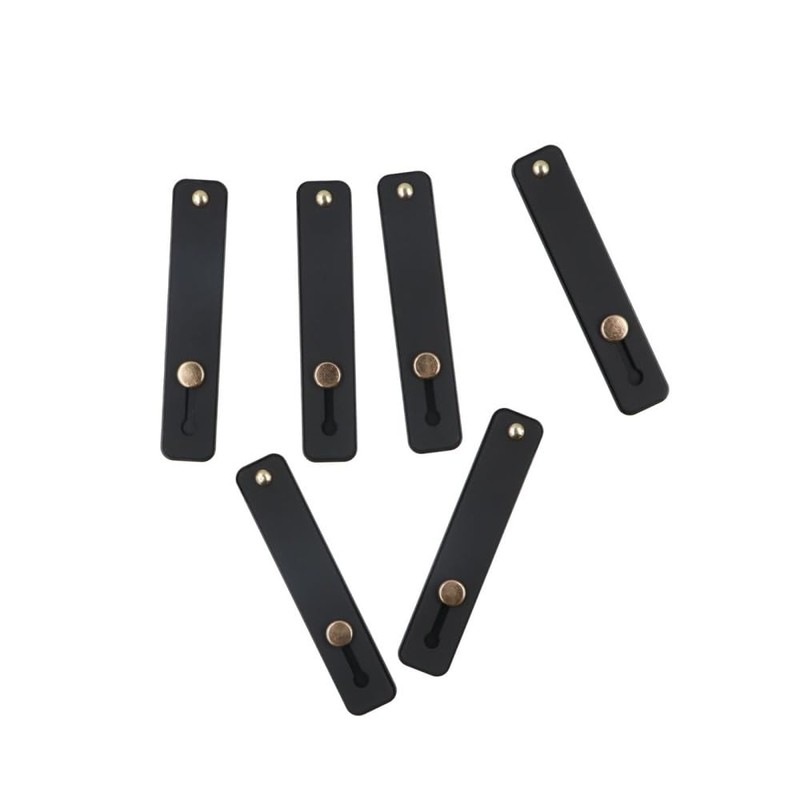 6Pcs Silicone Push Pull Grip Stand Phone Strap Grip Holder,