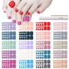 DANNEASY 440PCS/20 Sheets Toe Nail Stickers - Dusky Solid, Toenails