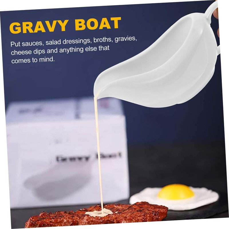 Ciieeo 1 Set Ceramic Gravy Pourer with Saucer Elegant Condiment