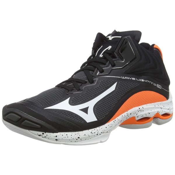 Mizuno Unisex Volleyball Shoes, Black Blk Wht Orangeclownfish 53, 10 US Men