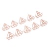 100pcs Rose Gold Paper Clips Cute Diamond Shaped Multifunctional Metal