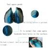 JIC Gem Teal Agate Bookends Heavy Duty Book Ends for