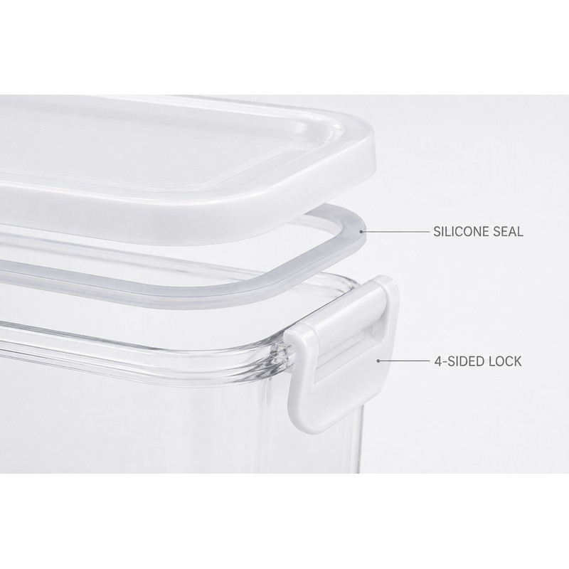 12PCS Food Storage Containers with Lids - Plastic Kitchen Pantry