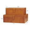 Deco 79 Leather Handmade Decorative Box Storage Decorative Keepsake Boxes