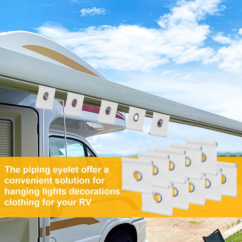 DYMHQ Awning Piping Eyelet, Motorhome Awning Eyelet, Motorhome Caravan Railing