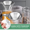 2PCS Stainless Steel Spice Funnel with Handle, Stainless Steel Funnels