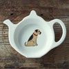 Sweet William Teabag Dish, Teapot Shape, Border Terrier