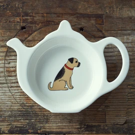 Sweet William Teabag Dish, Teapot Shape, Border Terrier