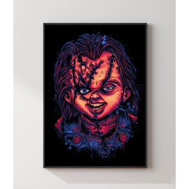 HUANNY Diamond Painting Horror Movie Diamond Art Chucky, 5D Full Drill Cross Stitch Embroidery Kits