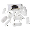 Adsamm® 16 x Plastic Gliders with 2 Nails / White