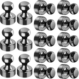 16Pcs Refrigerator Magnets, Magnetic Push Pins, Strong Magnets, Fridge magnets, Push Pin Magnet, Magnetic Thumb Tacks, Whiteboard Magnets, Neodymium Magnets Push Pins-12 x 16 mm.