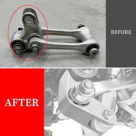 YZ125/YZ250/WR250/WR450 Lowering Link Kit 1.5" 40mm Rear Drop Link Compatible With YZ125 YZ250 YZ250X YZ125X YZ250F YZ450F WR250F WR450F CNC Dirt Bike Rear Suspension Linkage Arm Accessories (Silver)