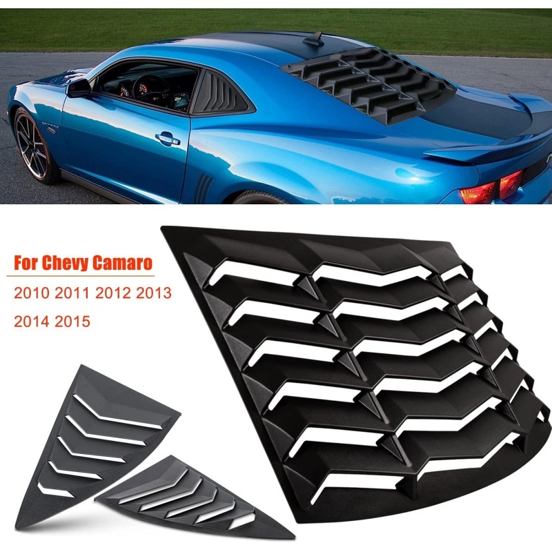 Camoo 3pcs Rear & Side Window Louvers Sun Shade Scoop