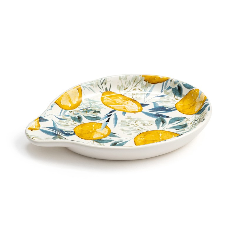 DEMDACO Juicy Yellow Lemons 6 x 4.5 Stoneware Spoon Rest