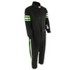 RaceQuip 1950793 Black Suit Single Layer Kids Medium Green Trim