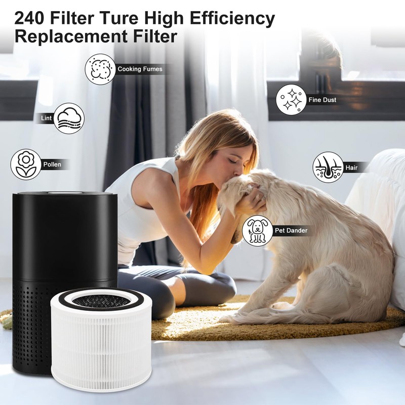 240 Filter Replacement Compatible with PuroAir 240 Air Cleaner Puri-fier,
