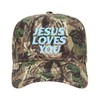 Jesus Loves You Camo Unisex Trucker Hat - Color: Orange