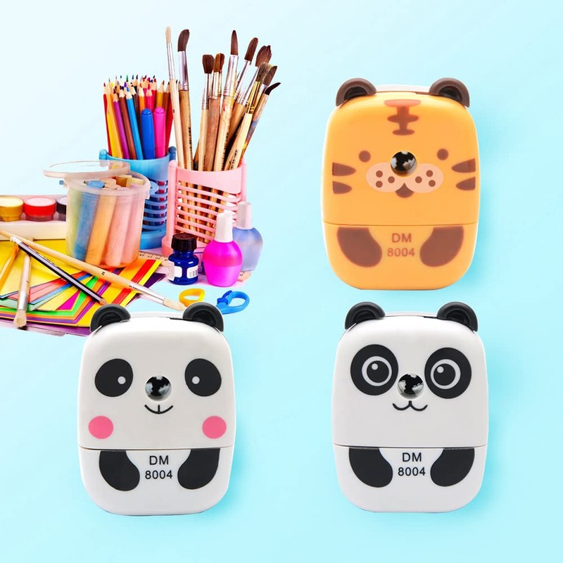 Pencil Sharpener Cute Metal Desktop Pencil Sharpener with Handle, Cartoon