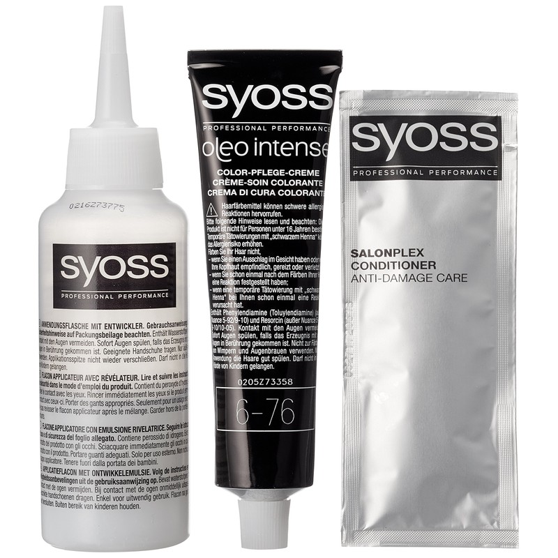 Syoss Oleo Intense Hair Colour 6-76 Warm Copper Pack of