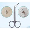 Azaory Stainless Steel Stoma Bag Scissors, Curved Colostomy Bag Scissors